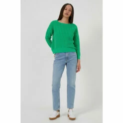 French Connection Green Mozart Round Neck Jumper
