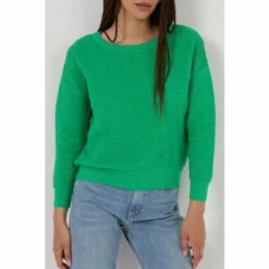 French Connection Green Mozart Round Neck Jumper -French Connection store unnamed file 503