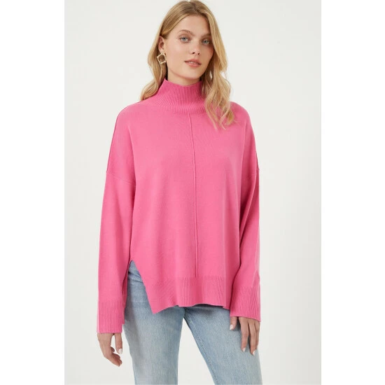 unnamed-file-508.jpg French Connection Pink Babysoft River Knits High Neck Jumper -French Connection store unnamed file 508