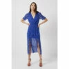 French Connection Blue Floral Front Slit Dress -French Connection store unnamed file 51