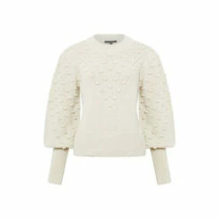 French Connection Mozart Cream Bobble Balloon Sleeve Jumper 7 French Connection Mozart Cream Bobble Balloon Sleeve Jumper -French Connection store unnamed file 527