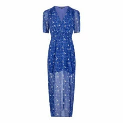 French Connection Blue Floral Front Slit Dress -French Connection store unnamed file 56