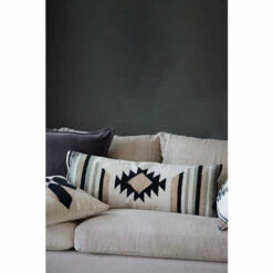French Connection White Pastel Tribal Bolster Cushion