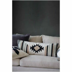 French Connection White Pastel Tribal Bolster Cushion -French Connection store unnamed file 582