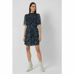 French Connection Ferna Bella Black Smock Dress