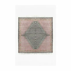 French Connection Pink Poppy Field Square Rug