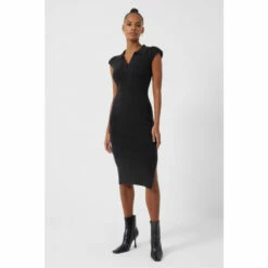 French Connection Black Katie Babysoft Collared Dress