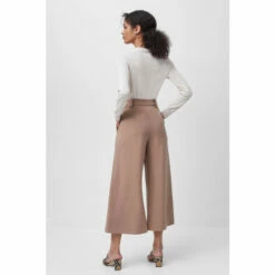 French Connection Brown Whisper Belted Culottes 4 French Connection Brown Whisper Belted Culottes -French Connection store unnamed file 692