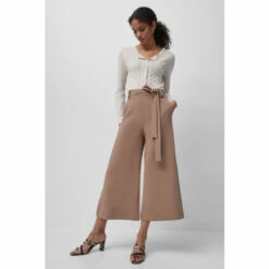 French Connection Brown Whisper Belted Culottes 6 French Connection Brown Whisper Belted Culottes -French Connection store unnamed file 694