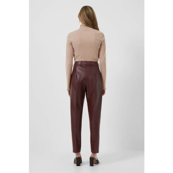 unnamed-file-699.jpg French Connection Crolenda Pu Tapered Brown Trousers -French Connection store unnamed file 699