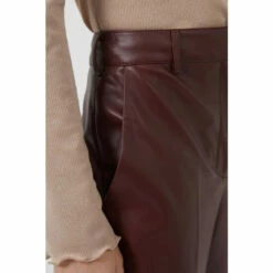 French Connection Crolenda Pu Tapered Brown Trousers 5 French Connection Crolenda Pu Tapered Brown Trousers -French Connection store unnamed file 701