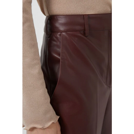 unnamed-file-701.jpg French Connection Crolenda Pu Tapered Brown Trousers -French Connection store unnamed file 701