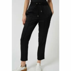 French Connection Black Alanga Drape Satin Joggers -French Connection store unnamed file 705