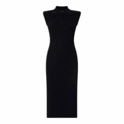 French Connection Black Katie Babysoft Collared Dress 6 French Connection Black Katie Babysoft Collared Dress -French Connection store unnamed file 71