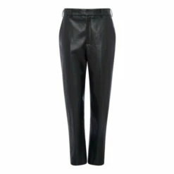 French Connection Crolenda Pu Tapered Black Trousers -French Connection store unnamed file 728