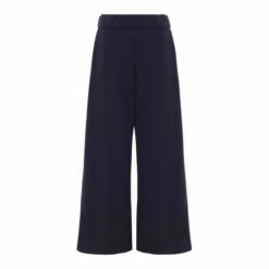 French Connection Blue Whisper Ruther Belted Culottes -French Connection store unnamed file 734