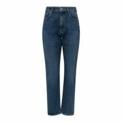 French Connection Comfort Stretch Blue Recycled High Rise Straight Leg Jeans -French Connection store unnamed file 786