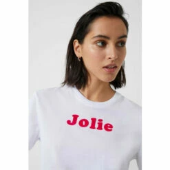 French Connection Jolie White Graphic Slogan T-Shirt -French Connection store unnamed file 794