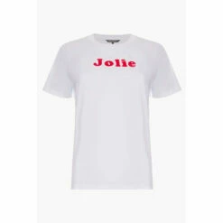 French Connection Jolie White Graphic Slogan T-Shirt -French Connection store unnamed file 795