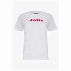 French Connection Jolie White Graphic Slogan T-Shirt -French Connection store unnamed file 796