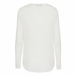 French Connection Cream Polly Plains Long Sleeve T-Shirt -French Connection store unnamed file 802