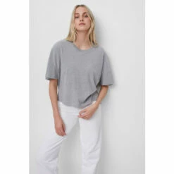 French Connection Grey Tally Jersey Crew Neck T-Shirt