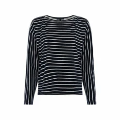 French Connection Womens Blue Rosanna Tim Tim Striped Long Sleeve T-Shirt -French Connection store unnamed file 818