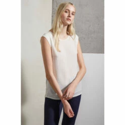 French Connection White Polly Plains Capped Sleeve T-Shirt