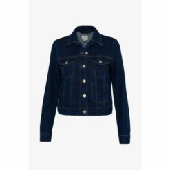 French Connection Blue Macee Micro Western Denim Jacket -French Connection store unnamed file 848