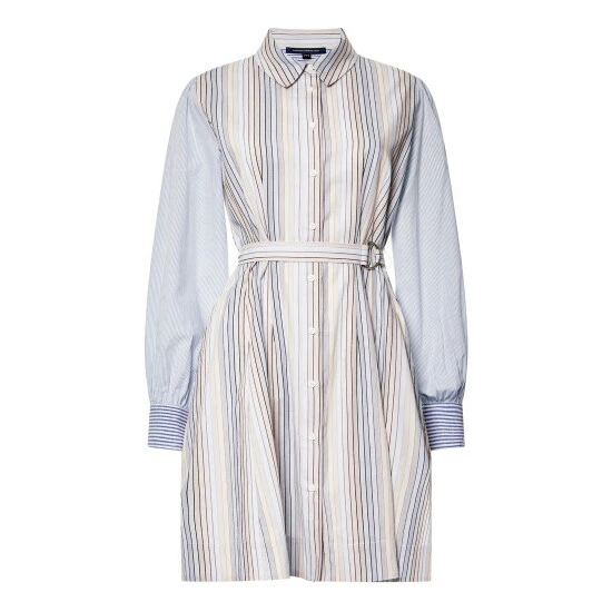 unnamed-file-85.jpg French Connection Blue Eslem Cotton Oxford Mix Stripe Shirt Dress -French Connection store unnamed file 85