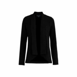 French Connection Black Josie Jersey Drape Front Jacket -French Connection store unnamed file 857