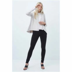 French Connection Cream Sustainable Josie Drape Waterfall Front Jacket -French Connection store unnamed file 861