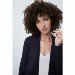 French Connection Sustainable Josie Drape Navy Blue Waterfall Front Jacket -French Connection store unnamed file 875