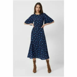 French Connection Navy Blue Belle Verona Midi Dress -French Connection store unnamed file 9