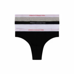 French Connection Black 3 Pack Cheekini Briefs