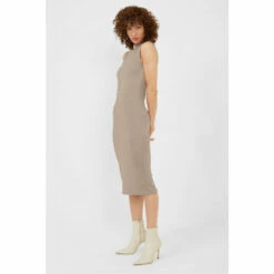 French Connection Brown Manhatten Jersey Bodycon Dress