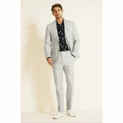 French Connection Light Grey Flannel Suit: Jacket -French Connection store unnamed file 947