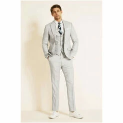 French Connection Light Grey Flannel Suit: Jacket -French Connection store unnamed file 949
