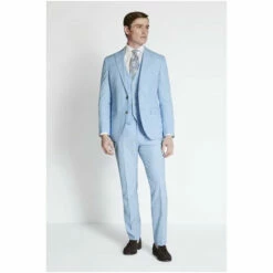 French Connection Slim Fit Sky Blue Marl Suit: Jacket -French Connection store unnamed file 960