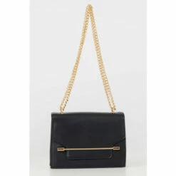 French Connection Black Chain Cross-Body Bag