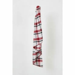 French Connection Large White Check Scarf