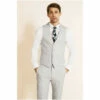 French Connection Light Grey Slim Fit Flannel Suit: Waistcoat -French Connection store unnamed file 991