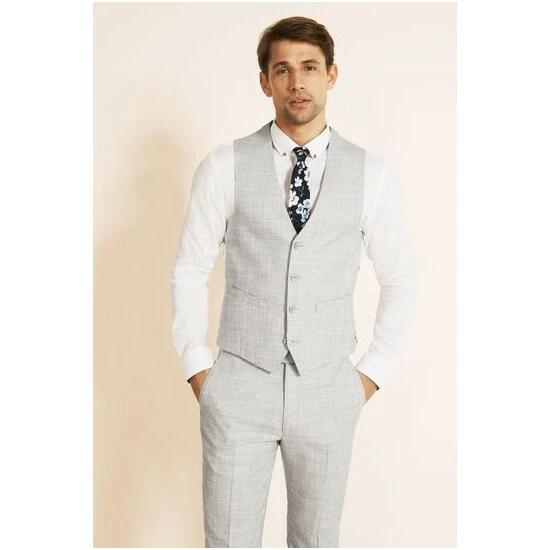 unnamed-file-991.jpg French Connection Light Grey Slim Fit Flannel Suit: Waistcoat -French Connection store unnamed file 991