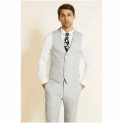 French Connection Light Grey Slim Fit Flannel Suit: Waistcoat 4 French Connection Light Grey Slim Fit Flannel Suit: Waistcoat -French Connection store unnamed file 994
